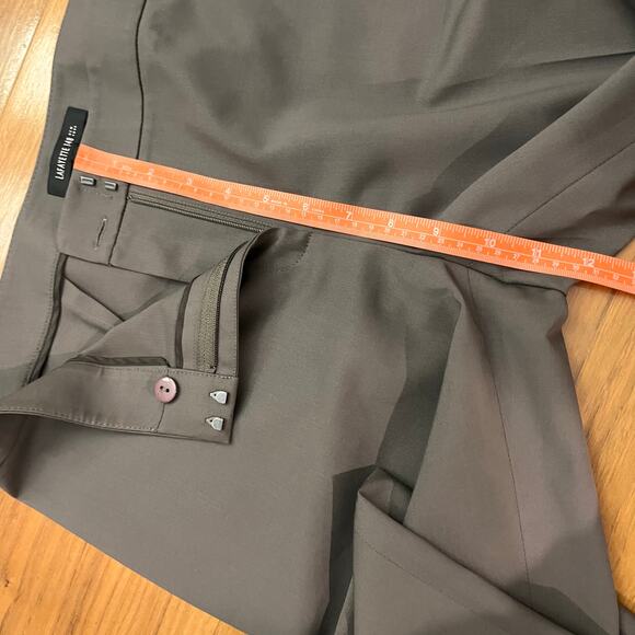 Lafayette 148 Pant Size 6 Wool Elastane Gray Taupe Stretch Career Trouser - Picture 8 of 10